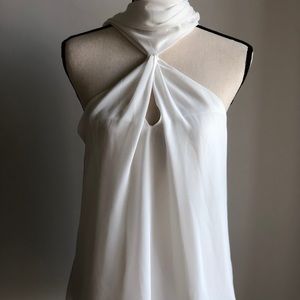 Off white high neck blouse